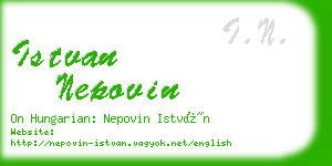 istvan nepovin business card